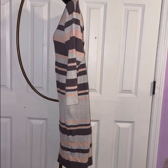Say What Striped Metallic Sweater Dress - Picture 4 of 7